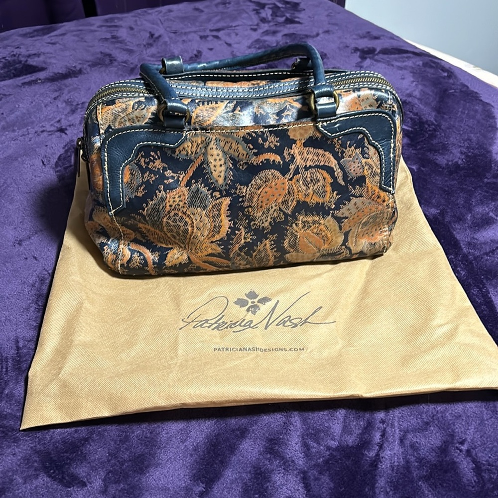 Patricia Nash Navy/Orange Women's Satchel Bag - Picture 7 of 8